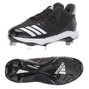 Adidas Women's Icon Bounce Cleats Shoes Nubuck Sports Black‎ Size 7.5